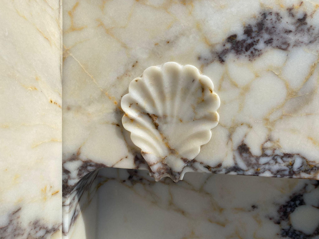 Handcarved Calacatta Viola marble vessel sink by Marblyart, custom made to order — photo 3 of 11