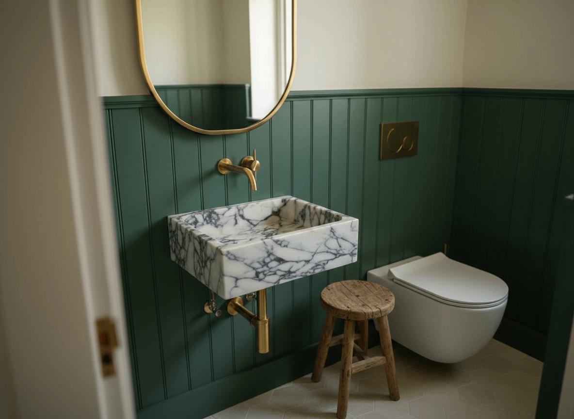 Handcarved Calacatta Viola marble fluted vessel sink by Marblyart, custom made to order — photo 6 of 9