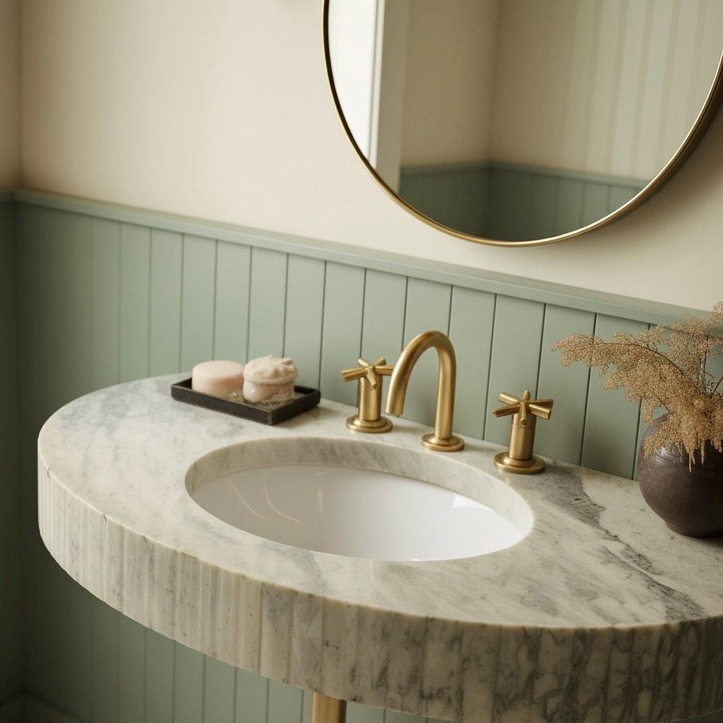 Handcarved Carrara marble vessel sink by Marblyart, custom made to order — photo 3 of 10
