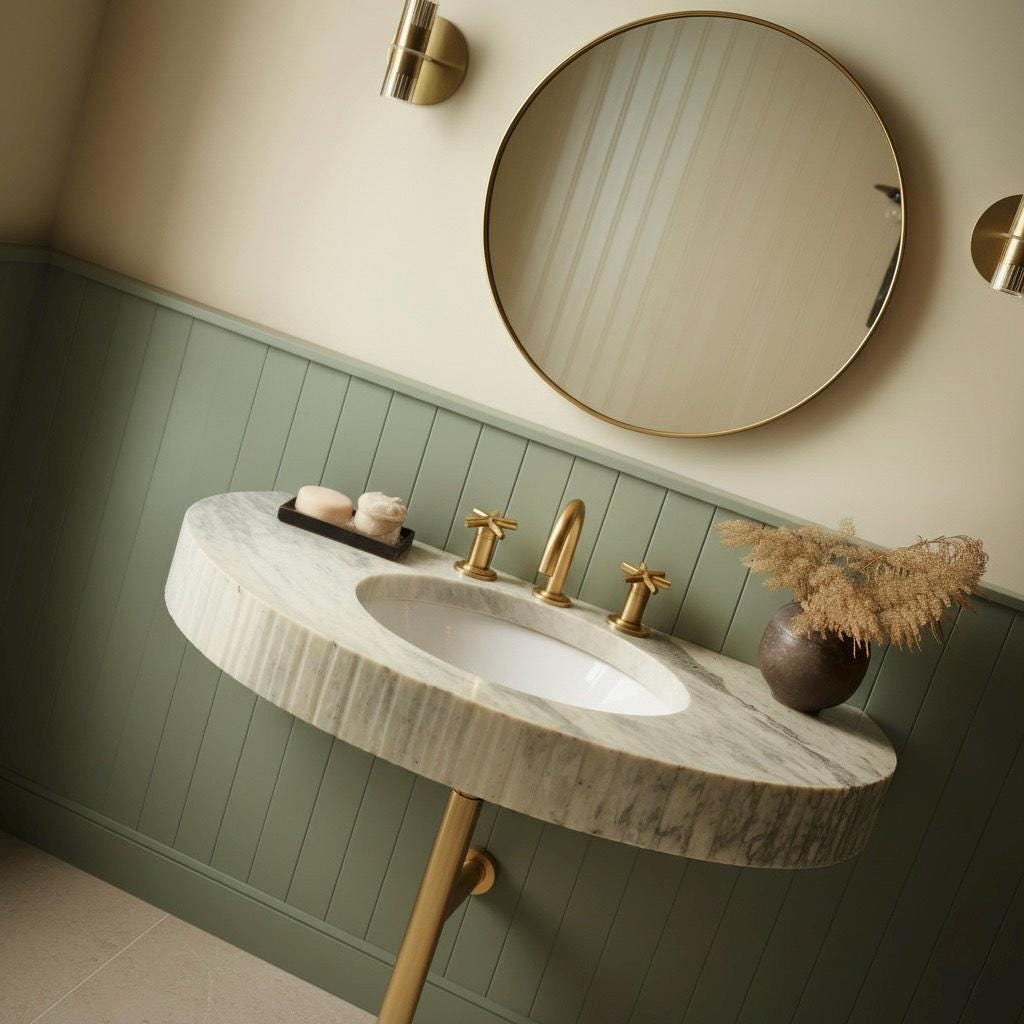 Handcarved Carrara marble vessel sink by Marblyart, custom made to order — photo 5 of 10