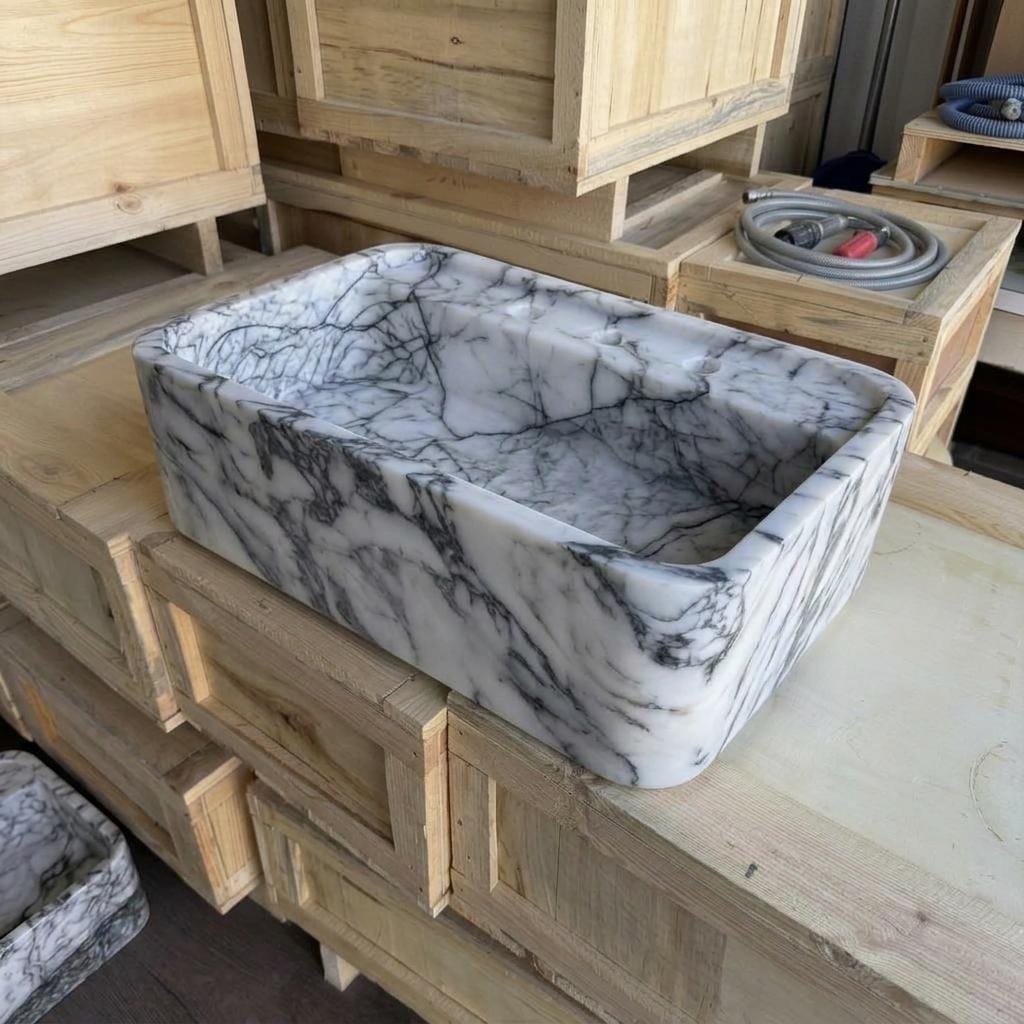 Lilac Marble square vessel sink — product photograph (photo 11)