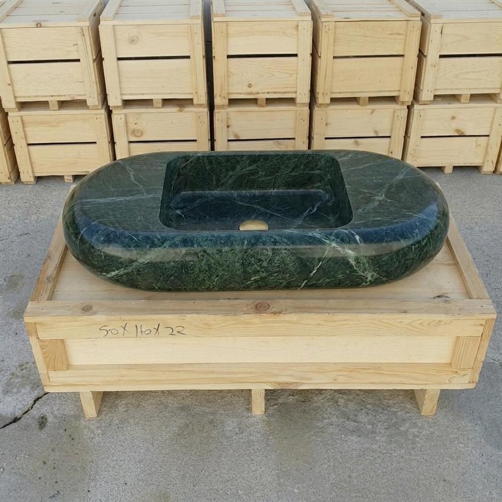 Verde Marble wall mount sink — product photograph (photo 2)