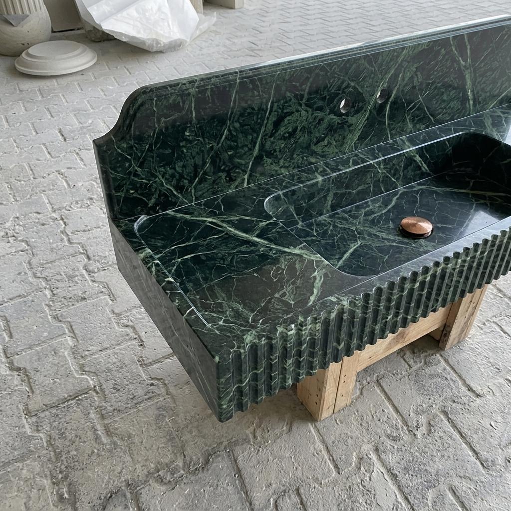 Calacatta Viola Marble square vessel sink — product photograph (photo 18)