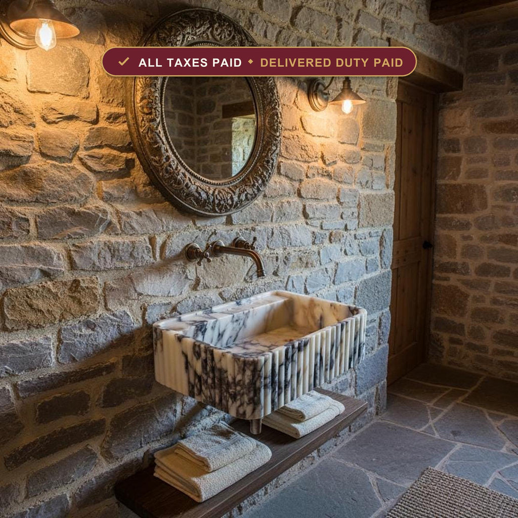 Marble sink — duties and VAT included