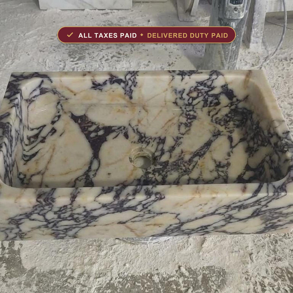 Marble sink — duties and VAT included