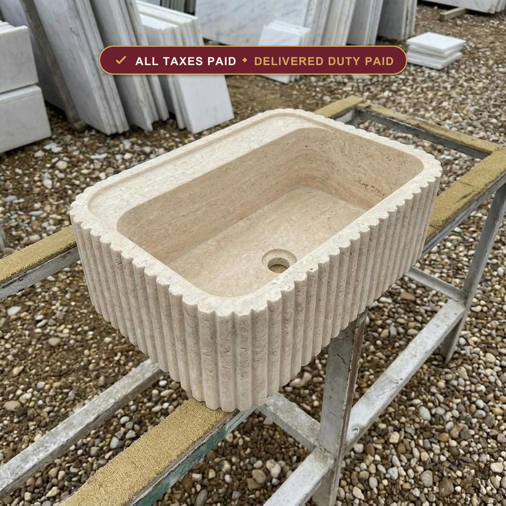 Marble sink — duties and VAT included
