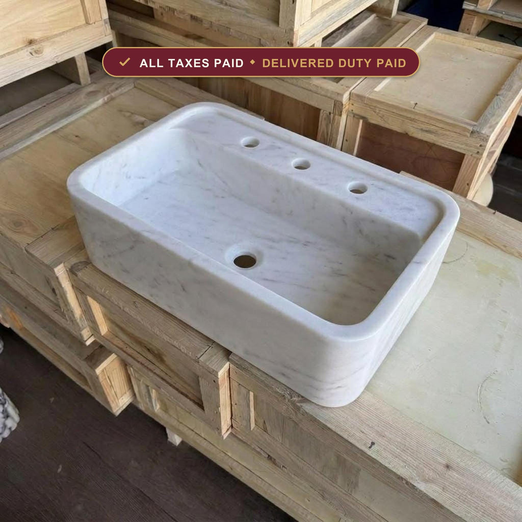 Marble sink — duties and VAT included
