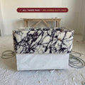 Handcarved Calacatta Viola marble square vessel sink by Marblyart, custom made to order — photo 1 of 13