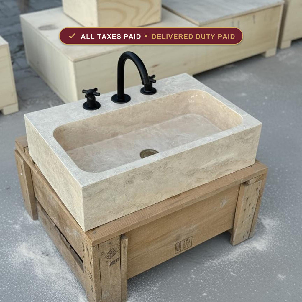 Marble sink — duties and VAT included