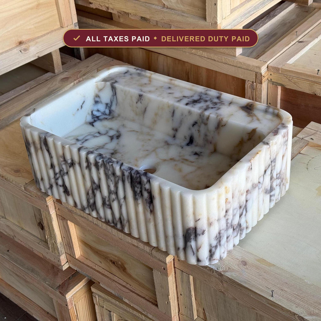 Marble sink — duties and VAT included