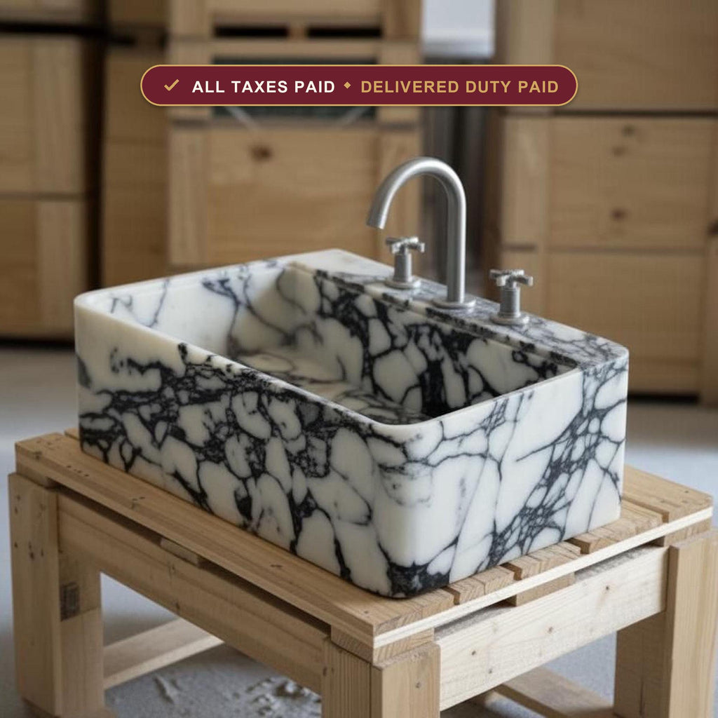 Marble sink — duties and VAT included