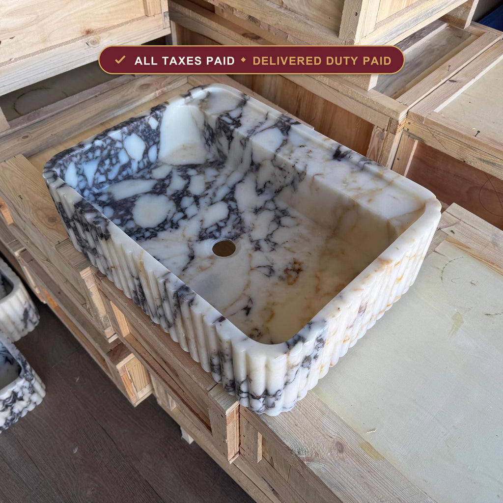 Marble sink — duties and VAT included