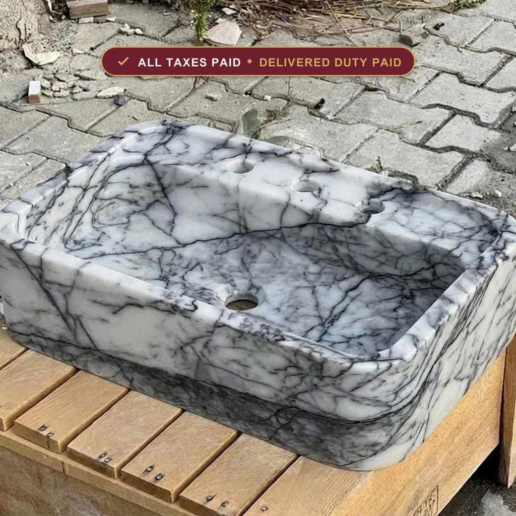 Marble sink — duties and VAT included
