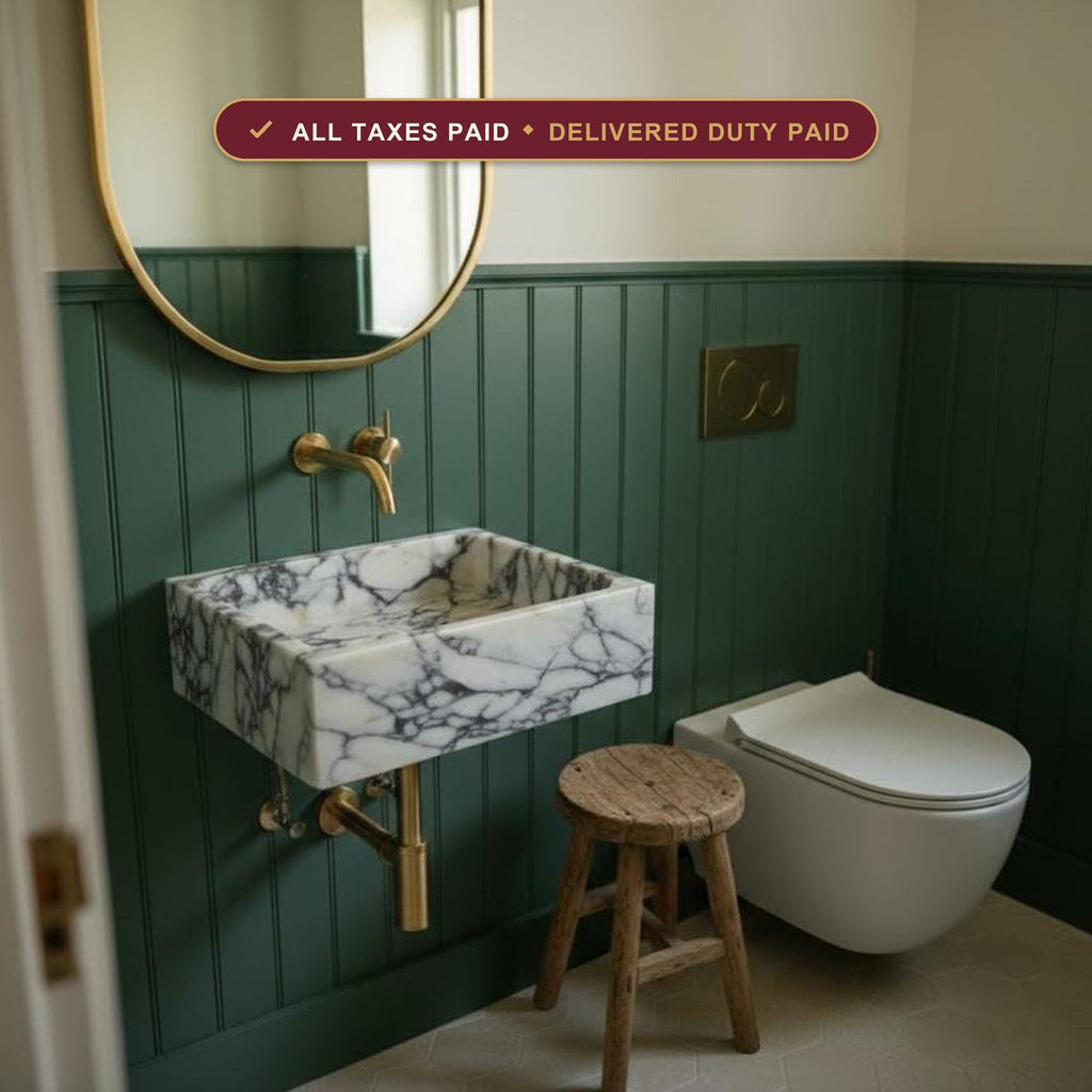 Marble sink — duties and VAT included