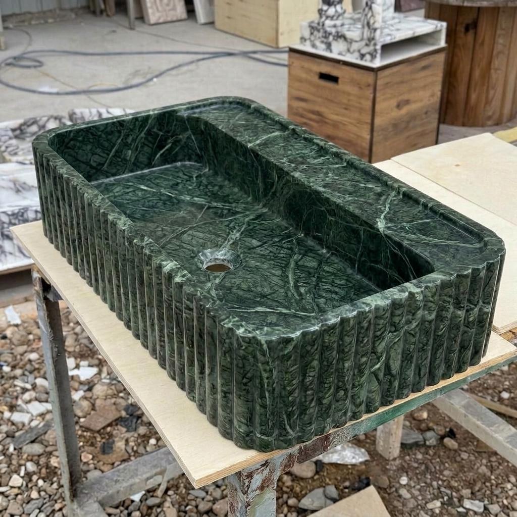 Calacatta Viola Marble square vessel sink — product photograph (photo 17)