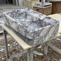 Lilac Marble square vessel sink — low-angle view (photo 14)