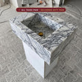 Lilac Marble wall mount sink — product photograph