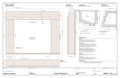 Shop drawing THOMAS-FP-01 Rev A — elevations, plan, sections